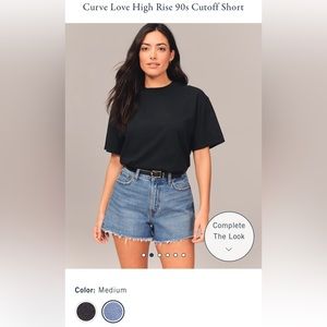 Women’s Abercrombie & Fitch curve love 90s cutoff short